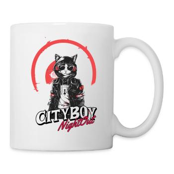 CityBoy Night Out - Cool Cat Style - Mug - white - Right