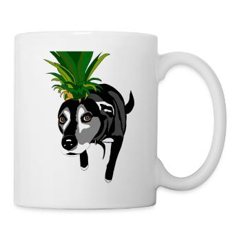 Morris III the good dog with pineapple - Mug - white - Right