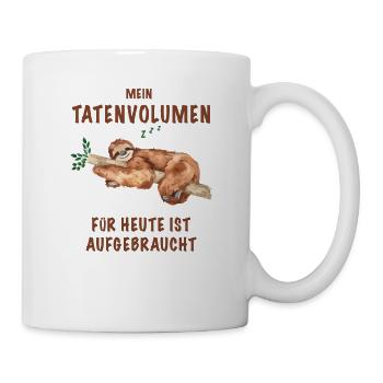 My volume of deeds is used up Funny sayings - Mug - white - Right