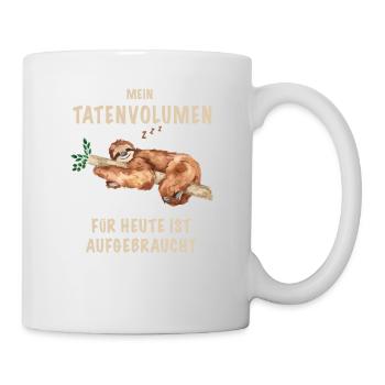 My volume of deeds is used up Funny sayings - Mug - white - Right