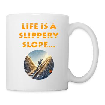 Life is a slippery slope - Mug - white - Right