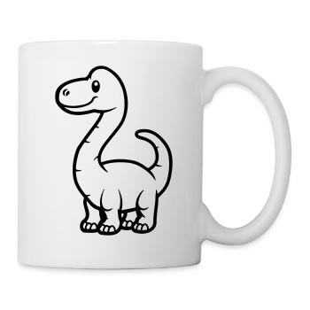 dinosaurier brontosaurus - Tasse - Weiß - Rechts