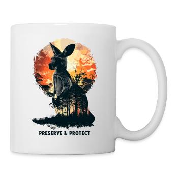 Preserve & Protect Kangaroo Marsupial Kangaroo - Mug - white - Right
