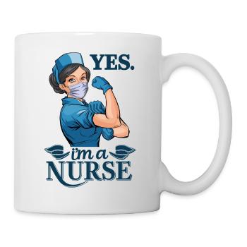 Lustige Krankenschwester mit Humor - Tasse - Weiß - Rechts