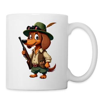 Witzger Jagdhund für einen Jäger mit Hund - Tasse - Weiß - Rechts