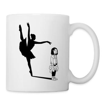 Ballett / Ballett-Tänzerin / Ballerina - Tasse - Weiß - Rechts