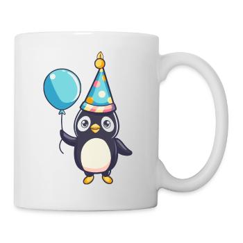 Pingouin Anniversaire Bébé - Mug blanc - blanc - Droite