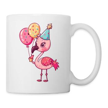 Flamingo Geburtstag Baby - Tasse - Weiß - Rechts