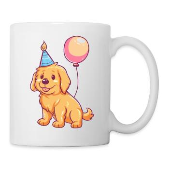 Golden Retriever Chiens Anniversaire Bébé Drôle - Mug blanc - blanc - Droite