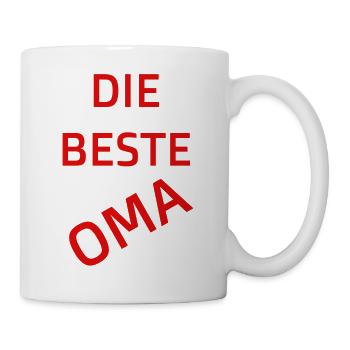 Die beste Oma - Tasse - Weiß - Rechts