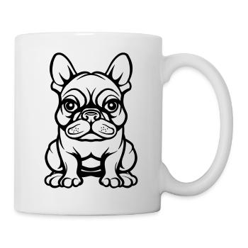 bulldogg hund comic - Tasse - Weiß - Rechts