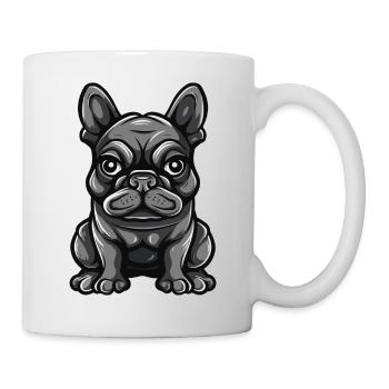 bulldogge hund comic - Tasse - Weiß - Rechts