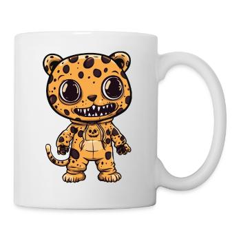 Léopard Halloween Drôle Zombie - Mug blanc - blanc - Droite