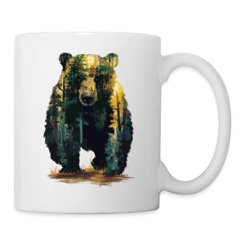 Wald Bär Natur Wildlife Kunst Berg Tier - Tasse - Weiß - Rechts