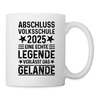 Volksschule Abschluss 2025 Legende Gelände - Tasse - Weiß - Rechts