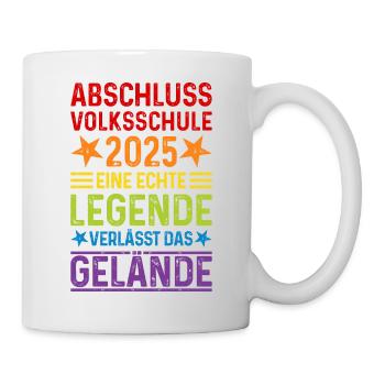 Volksschule Abschluss 2025 - Tasse - Weiß - Rechts