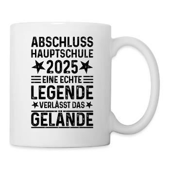 Hauptschule Abschluss 2025 Legende Gelände - Tasse - Weiß - Rechts
