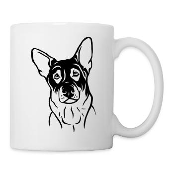 Chien de berger - Mug blanc - blanc - Droite