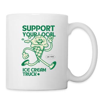 Soutenez votre camion de crème glacée local - Mug blanc - blanc - Droite