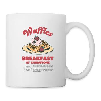 Waffles - The Breakfast of Champions - Tasse - Weiß - Rechts