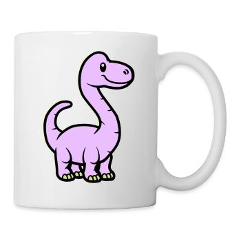 Dinosaur Brontosaurus Comic - Mug - white - Right