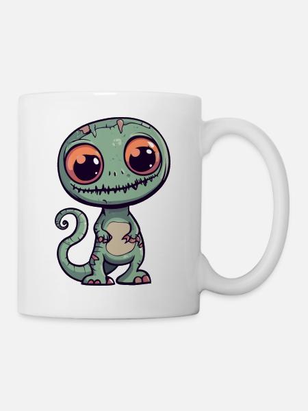 Chameleon Halloween Comic Lustig - Tasse - Weiß