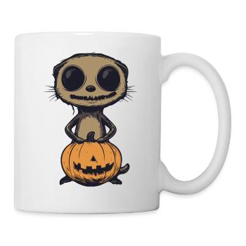 Suricate Halloween Bande dessinée drôle - Mug blanc - blanc - Droite