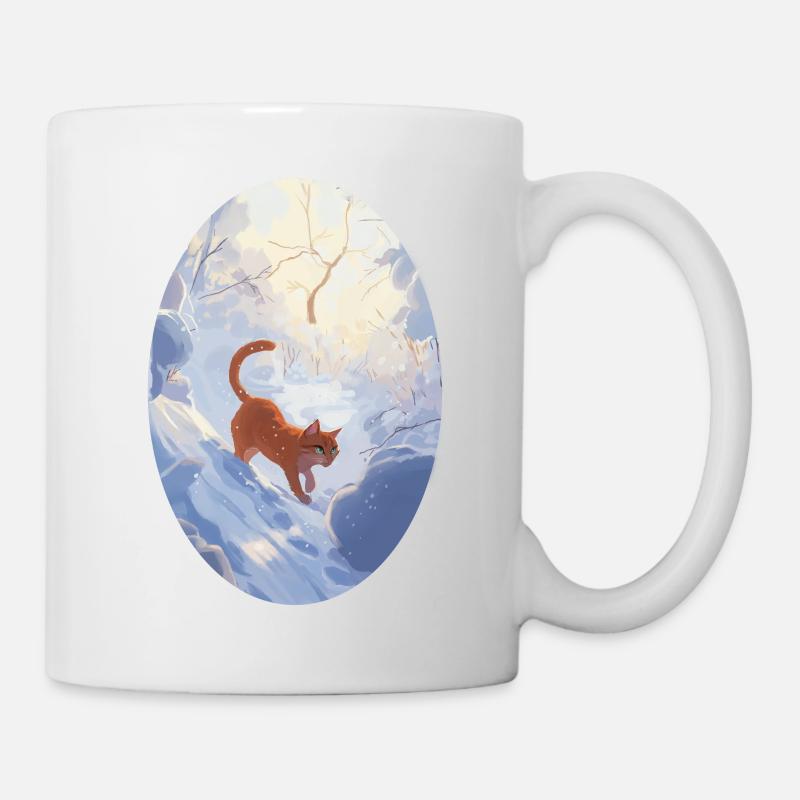 Firestar Feuersternrote Katze im Winter Warriors - Tasse - Weiß
