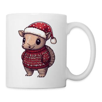 Bande dessinée de Noël Armadillo - Mug blanc - blanc - Droite