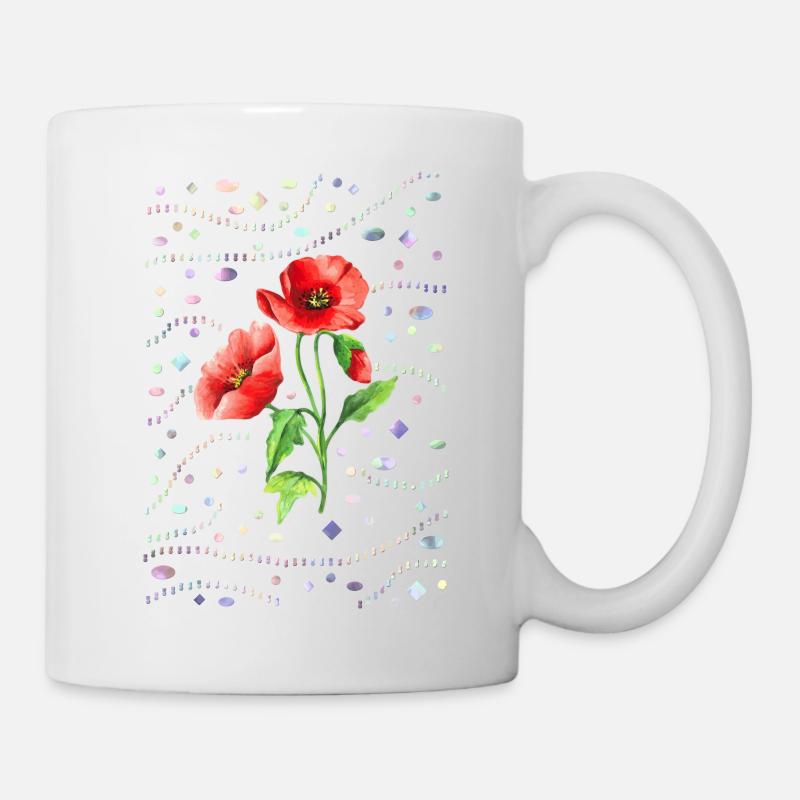 Blumen - Tasse - Weiß