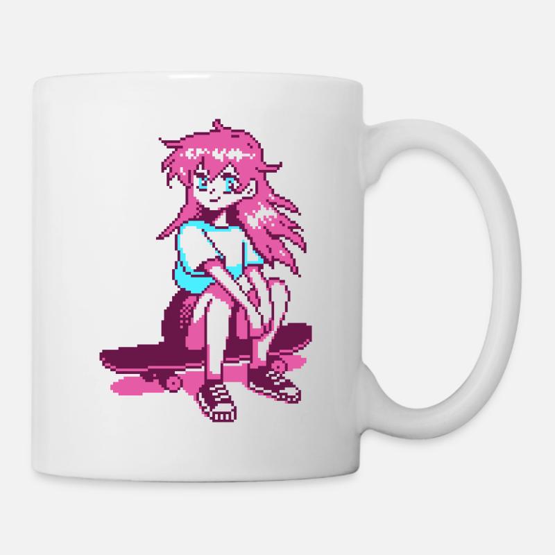 8bit SK8er GRL - Mug blanc - blanc