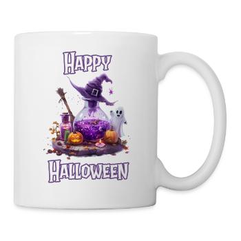 Halloween – Happy Halloween Witch’s Kitchen with Ghost - Mug blanc - blanc - Droite