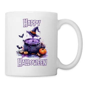 Halloween – Happy Halloween, Witch’s Kitchen, Chaudron de la sorcière - Mug blanc - blanc - Droite