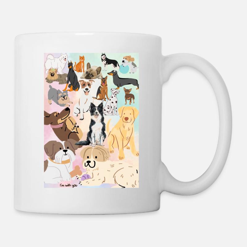 Mengdisigns : Mes amours : Je suis avec toi - Mug blanc - blanc