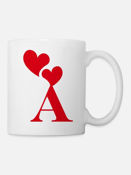 Red Heart Letter - Mug - white