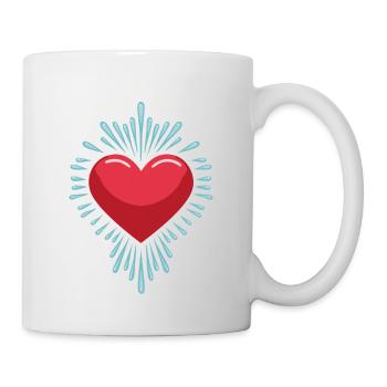 Herz - Explosive Liebe - Tasse - Weiß - Rechts
