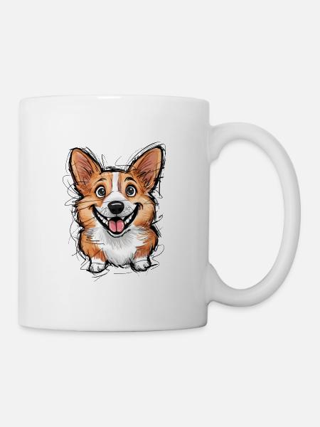 Corgi Love Süßer kleiner Hund Hundeliebe - Tasse - Weiß