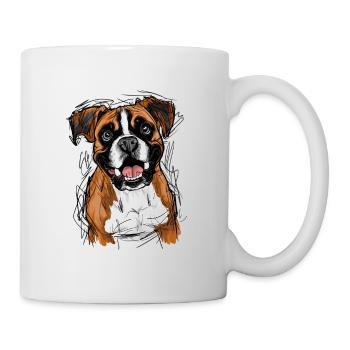 Boxer Boxerhund Hundeliebe Boxer-Power - Tasse - Weiß - Rechts