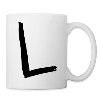 Buchstaben L - Tasse - Weiß - Rechts