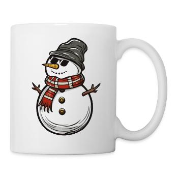 schneemann cool - Tasse - Weiß - Rechts