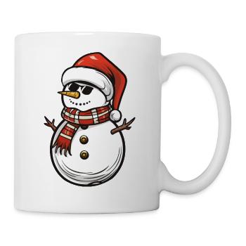 schneemann cool santa - Tasse - Weiß - Rechts