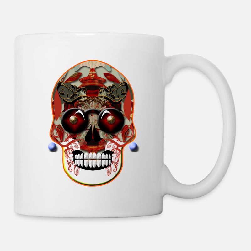Schädel 8 - Tasse - Weiß