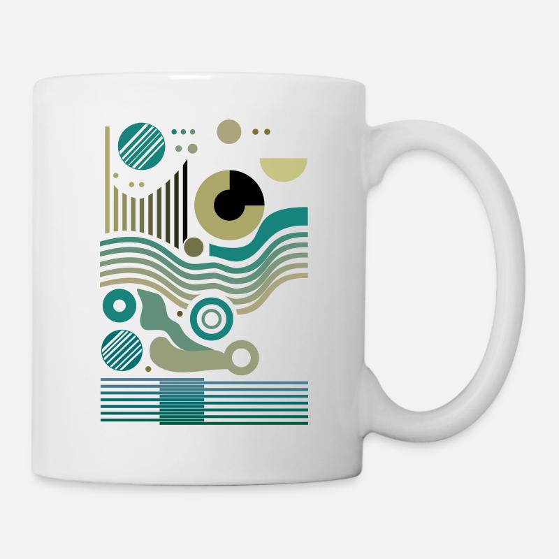 Design "Fractal Pulse" - Tasse - Weiß