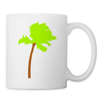 Palm Tree Island Tree Beach Holiday Coconut Sea Cool - Mug - white - Right