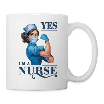 Lustige Krankenschwester mit Humor - Tasse - Weiß - Rechts