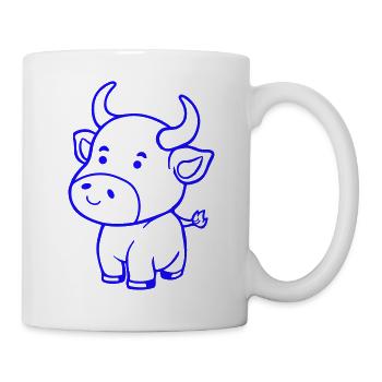 bébé vache - Mug blanc - blanc - Droite