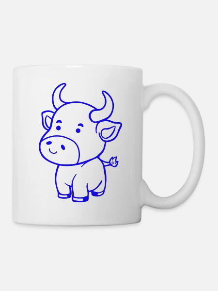 cow baby - Tasse - Weiß
