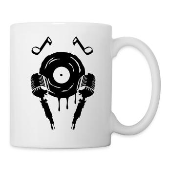 mic music symbol - Tasse - Weiß - Rechts