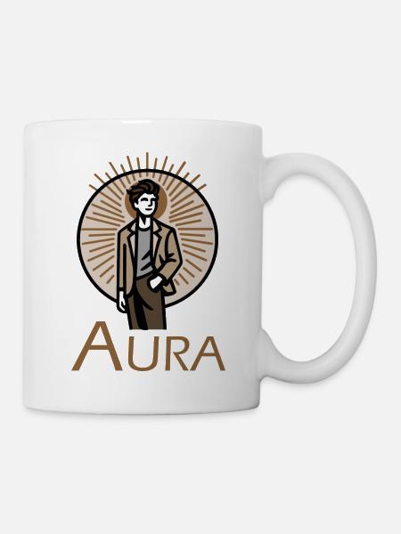 Design "Brown Radiance" - Tasse - Weiß