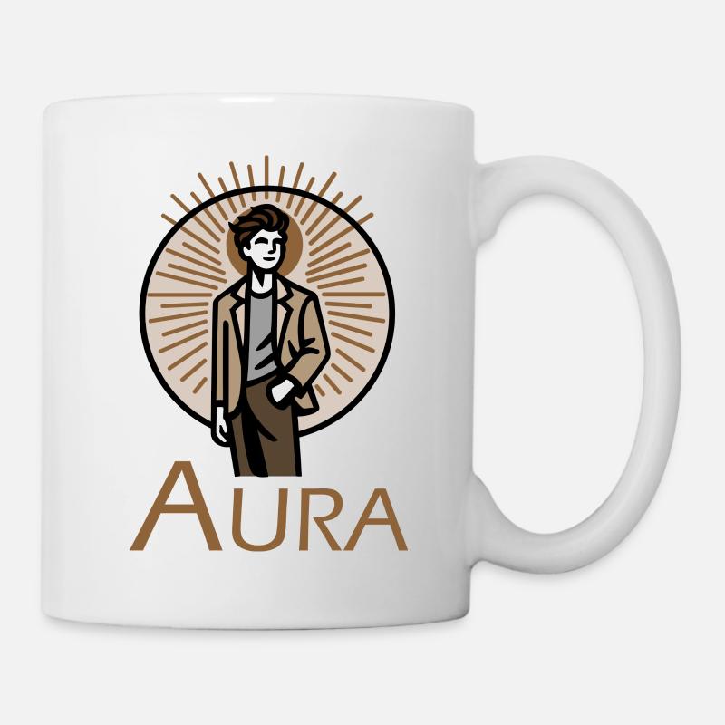 Design "Brown Radiance" - Tasse - Weiß